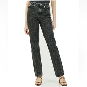 NWT Ganni Jeans straight leg phantom wash black